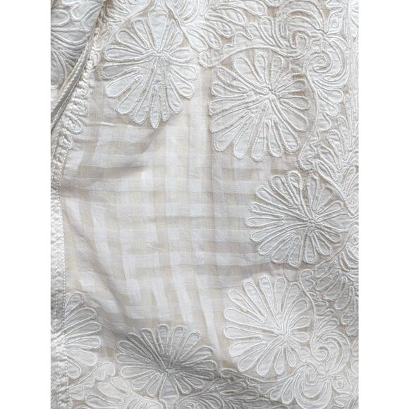 Ulla Johnson Bianca Hand Embroidered Cream Balloon Sleeve Dress 0 - Picture 12 of 13